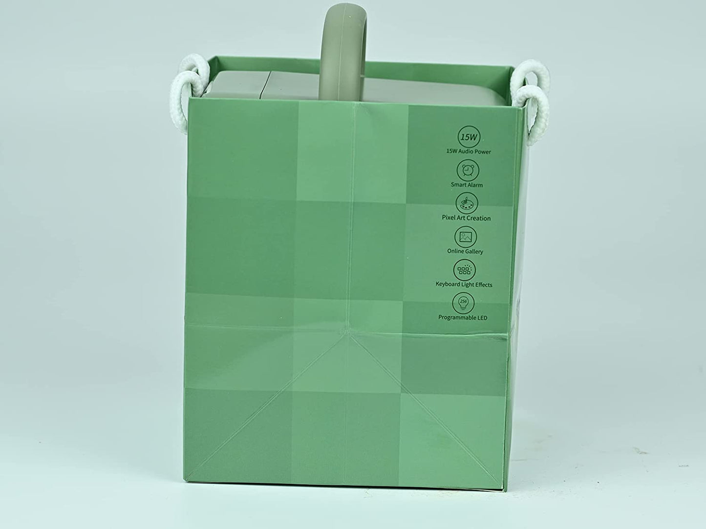 Ditoo Programmable Pixel Art Led-Bluetooth-Speaker Showing-Clock Emoji DIY Design for Home Wedding Party Decoration with Wireless App Control (Green)