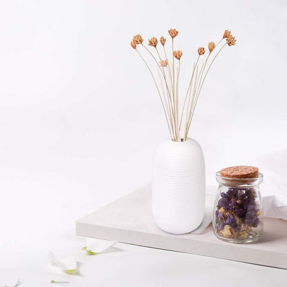 Reed Diffuser, Reed Diffuser Set, Oil Diffuser & Reed Diffuser Sticks, Jasmine Scent Reed Oil Diffuser Set, Preserved Real Flower Stress Relief Sandalwood Diffuser with Incense Sticks