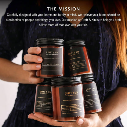 Scented Candles for Men | Palo Santo Candle | All-Natural Spring Scented Candles for Home | Long Lasting with 45 Hour Burn Time, 8Oz