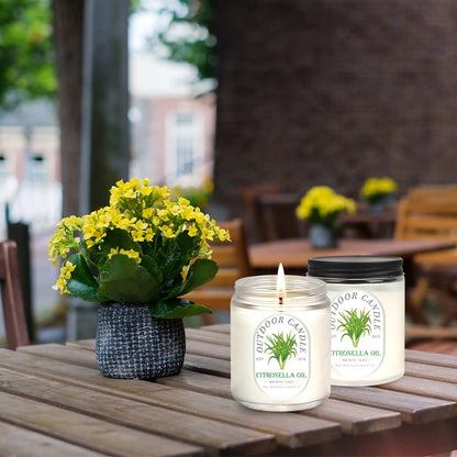Citronella Candles Outdoor Indoor Large, 6 Pack 7.1 Oz Soy Wax 270 Hours Long Lasting Citronella Candles Sets for Home Garden Patio Balcony