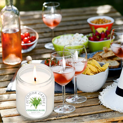 Citronella Candles Outdoor Indoor Large, 6 Pack 7.1 Oz Soy Wax 270 Hours Long Lasting Citronella Candles Sets for Home Garden Patio Balcony