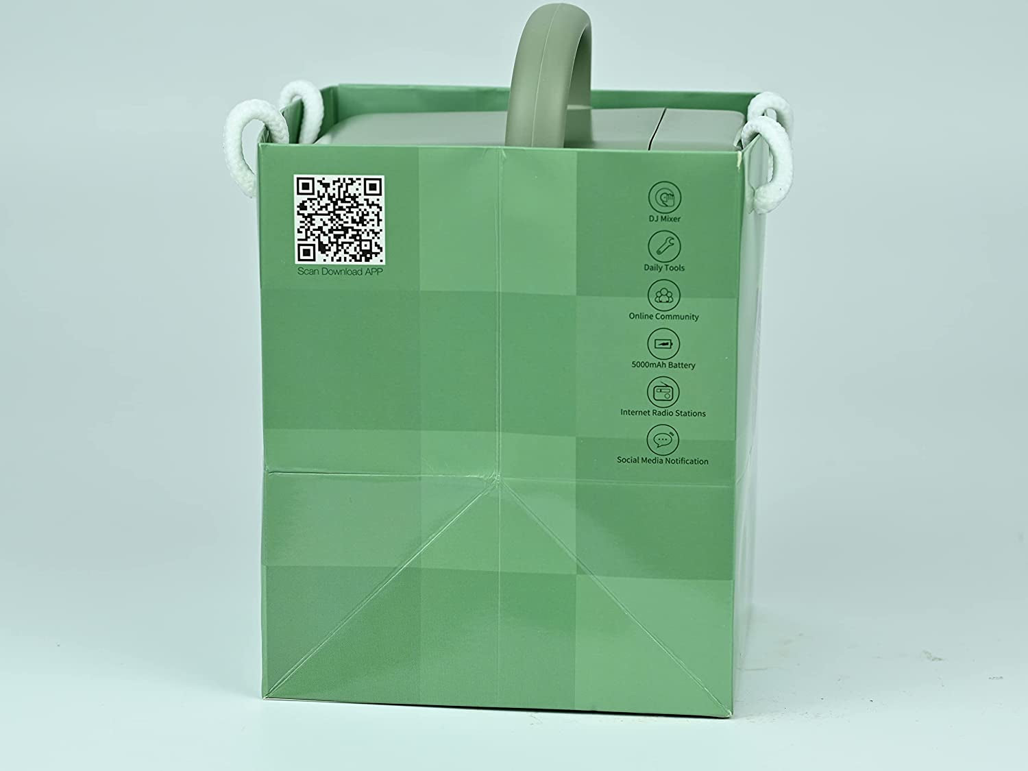 Ditoo Programmable Pixel Art Led-Bluetooth-Speaker Showing-Clock Emoji DIY Design for Home Wedding Party Decoration with Wireless App Control (Green)