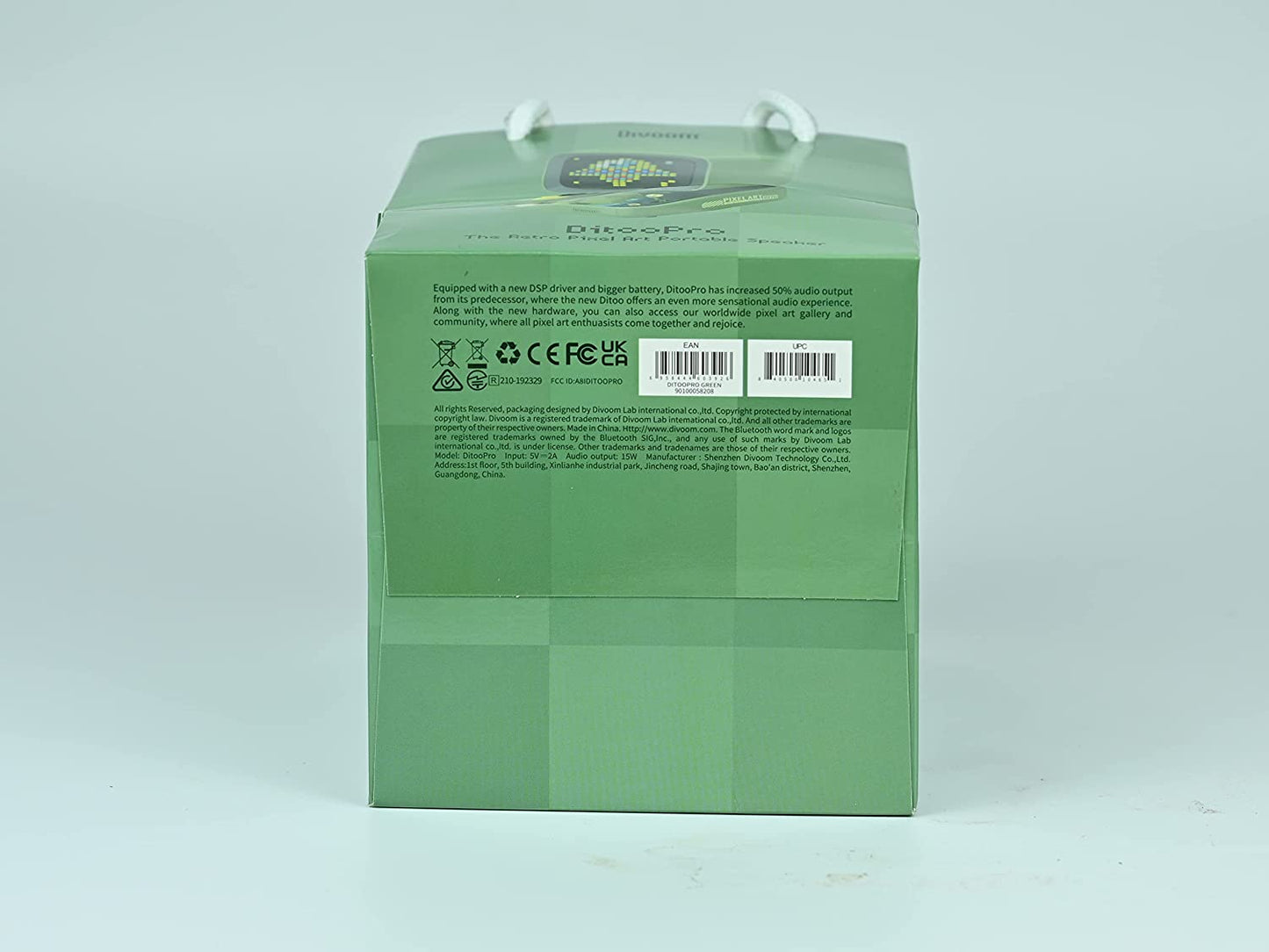 Ditoo Programmable Pixel Art Led-Bluetooth-Speaker Showing-Clock Emoji DIY Design for Home Wedding Party Decoration with Wireless App Control (Green)